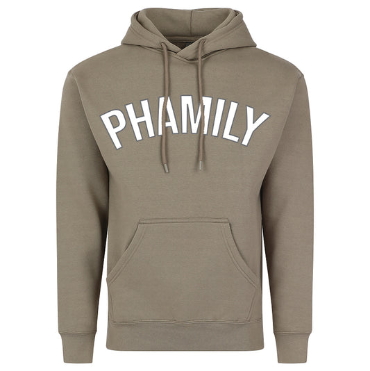 Phamily Arch Relaxed Grey Hoodie (White and Grey Print)